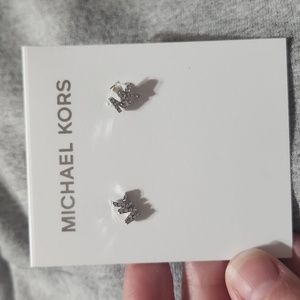 Michael Kors MK stud pave earrings